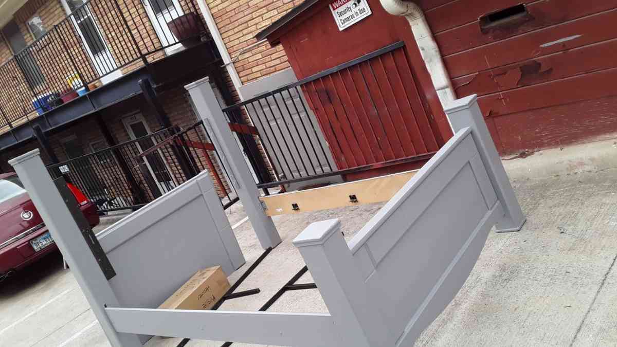 bed with matching mattress and box spring