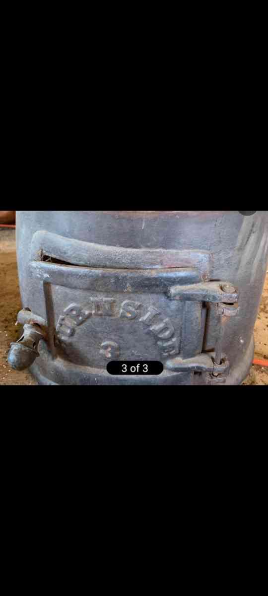 wood stove vintage with accessories