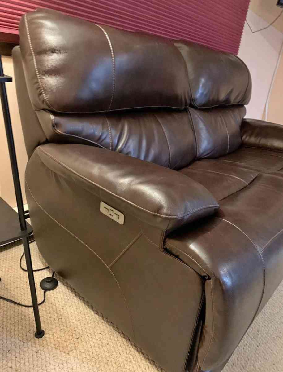 Leather Reclining Loveseat