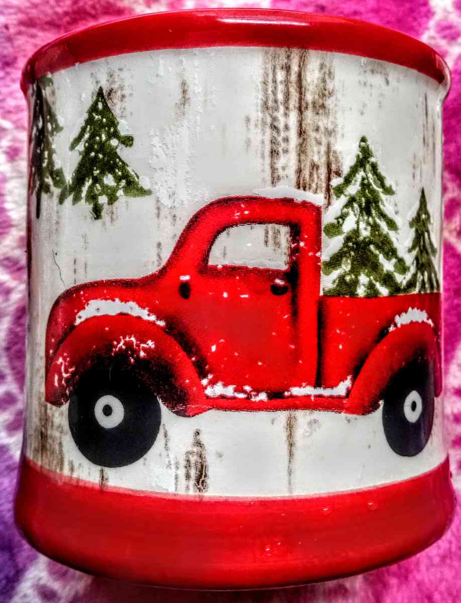 Christmas Red Truck Sugar Bowl and Creamer Pitcher