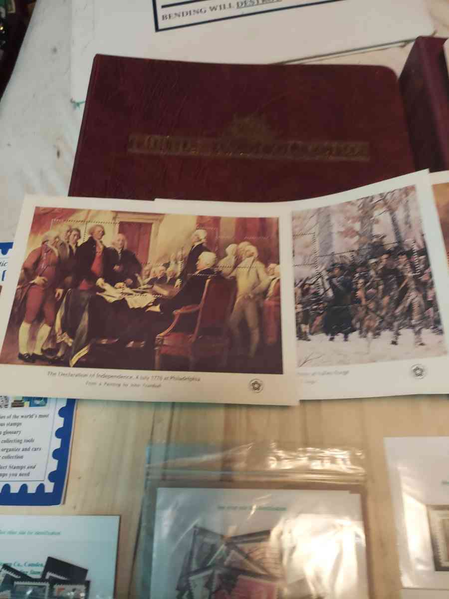 I have five hundred old post stamps and some books and some