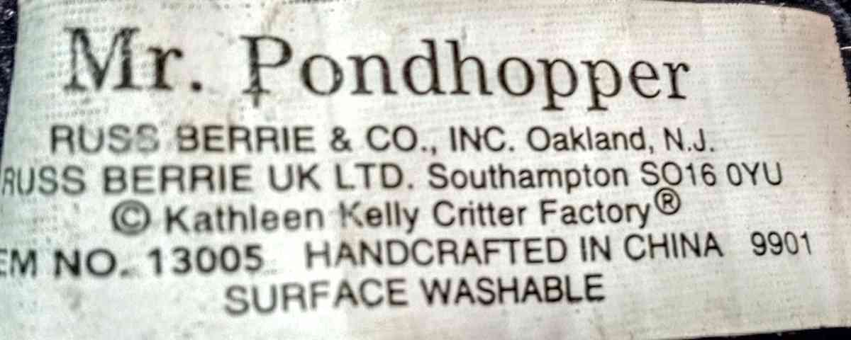 Mr and Mrs Pondhopper Bride and Groom Frogs