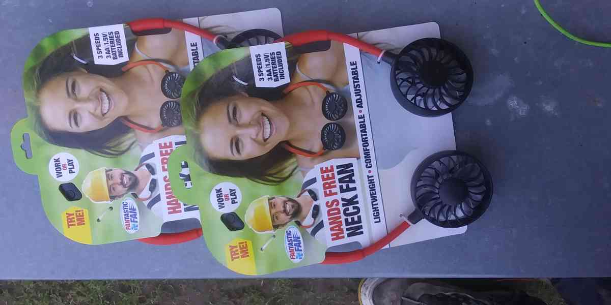 2 New Hands Free Neck Fan