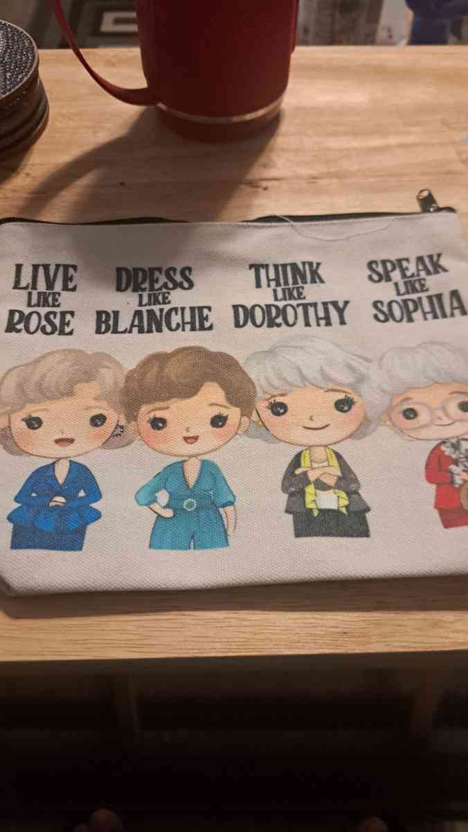 golden girls make up bag  cash  only