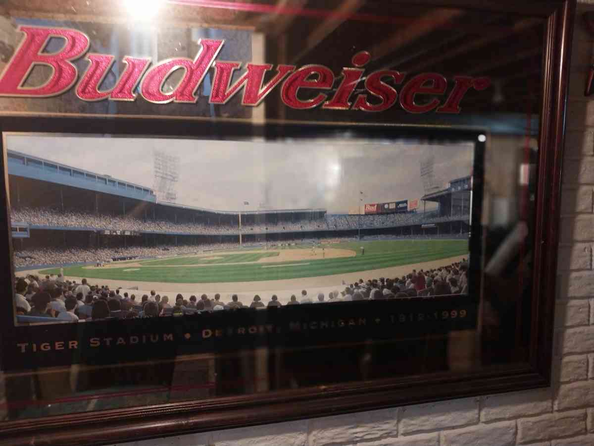 tiger stadium Detroit mi 1912 1999 Budweiser mirror