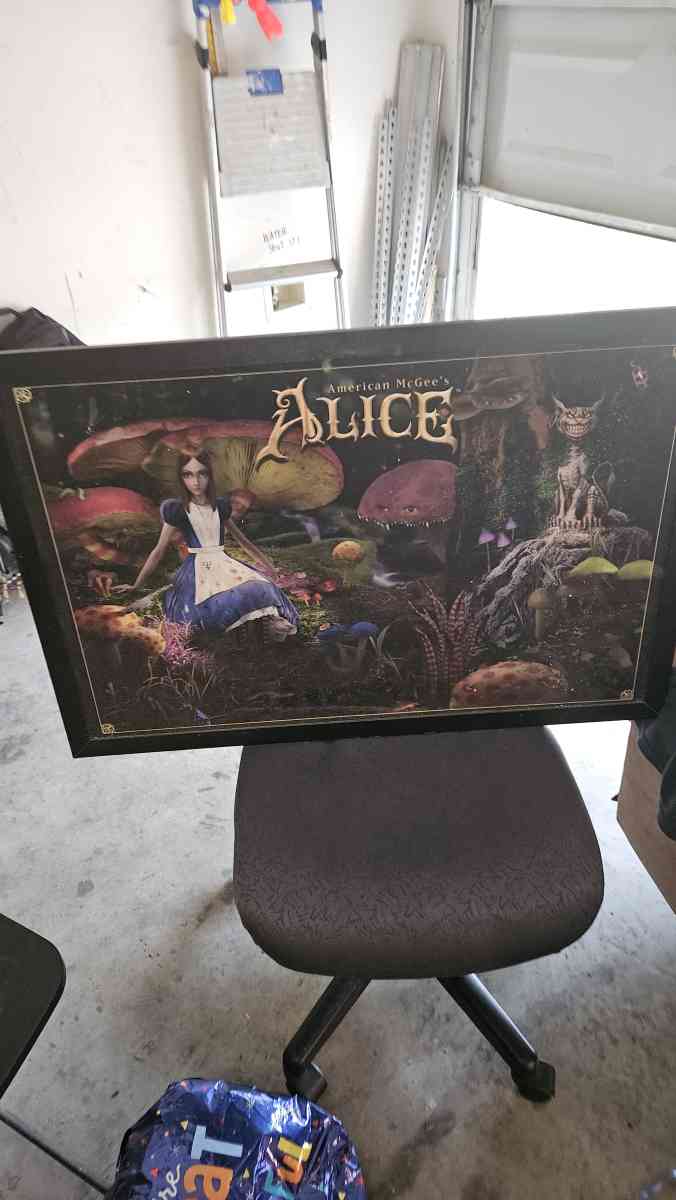 american mcgees alice mushroom garden  painting