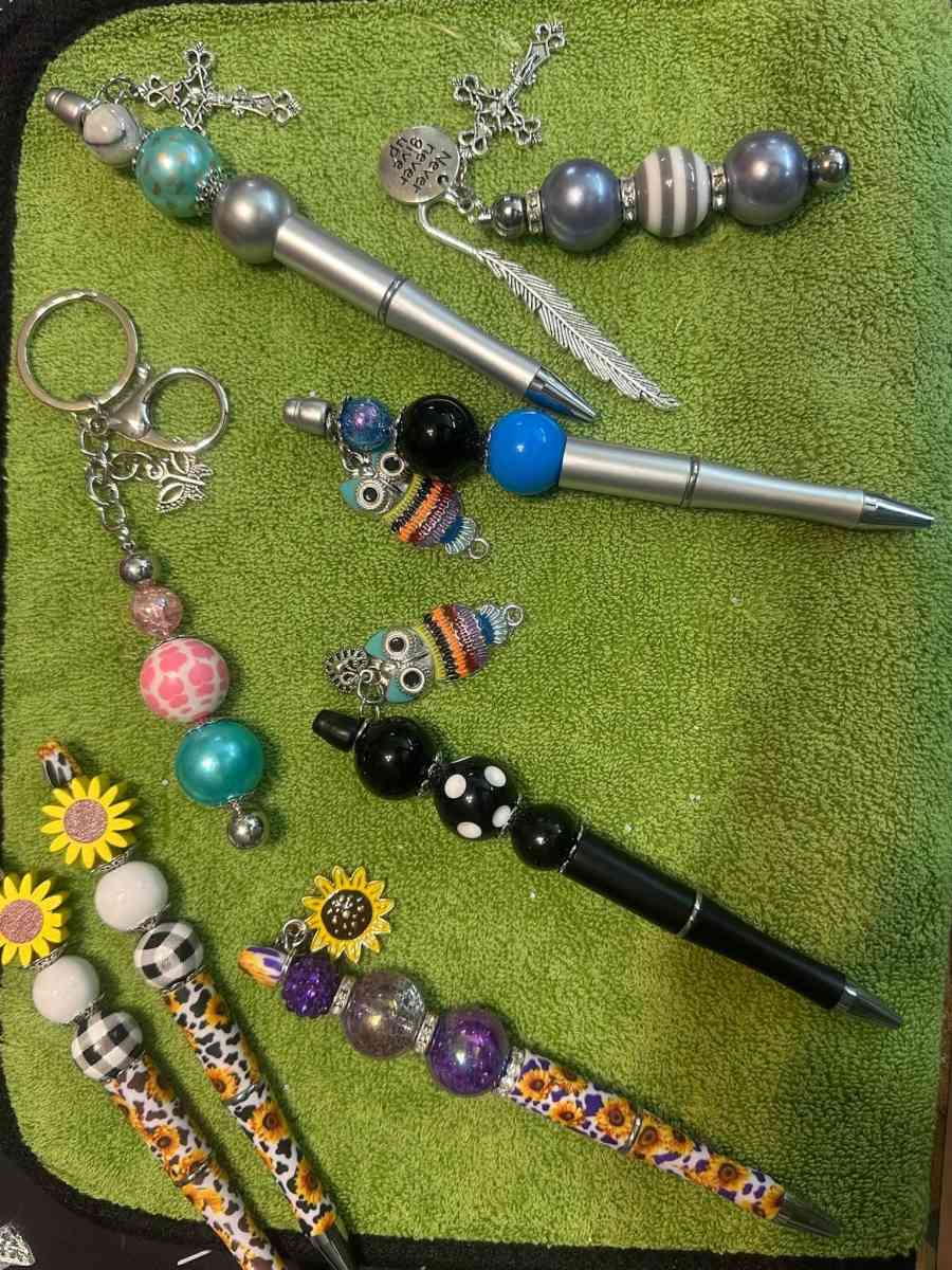 pens and keychains