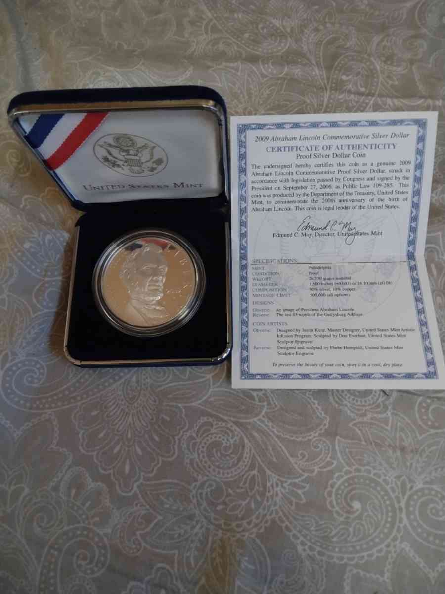 2009P Abraham Lincoln Silver Dollar