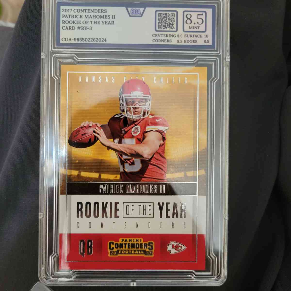 patrick mahomes rookie of the year rookie card