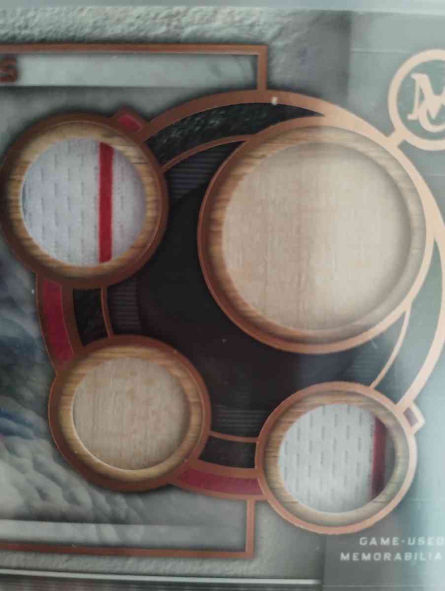 Trea Turner Game Used Jersey Swatch and Bat Card