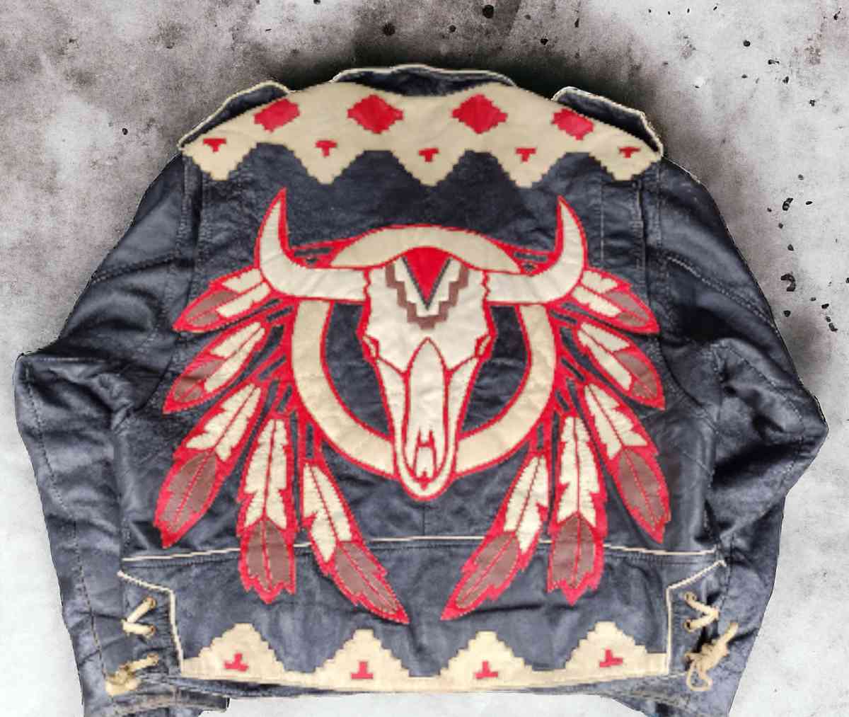 vintage 80s leather motorcycle jacket