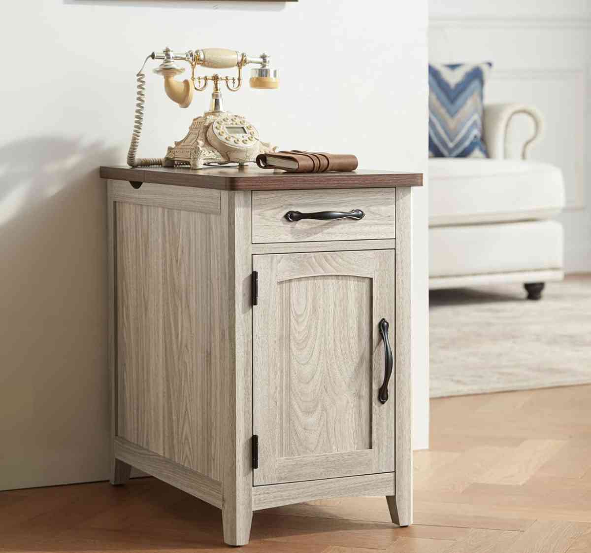 beige nightstand