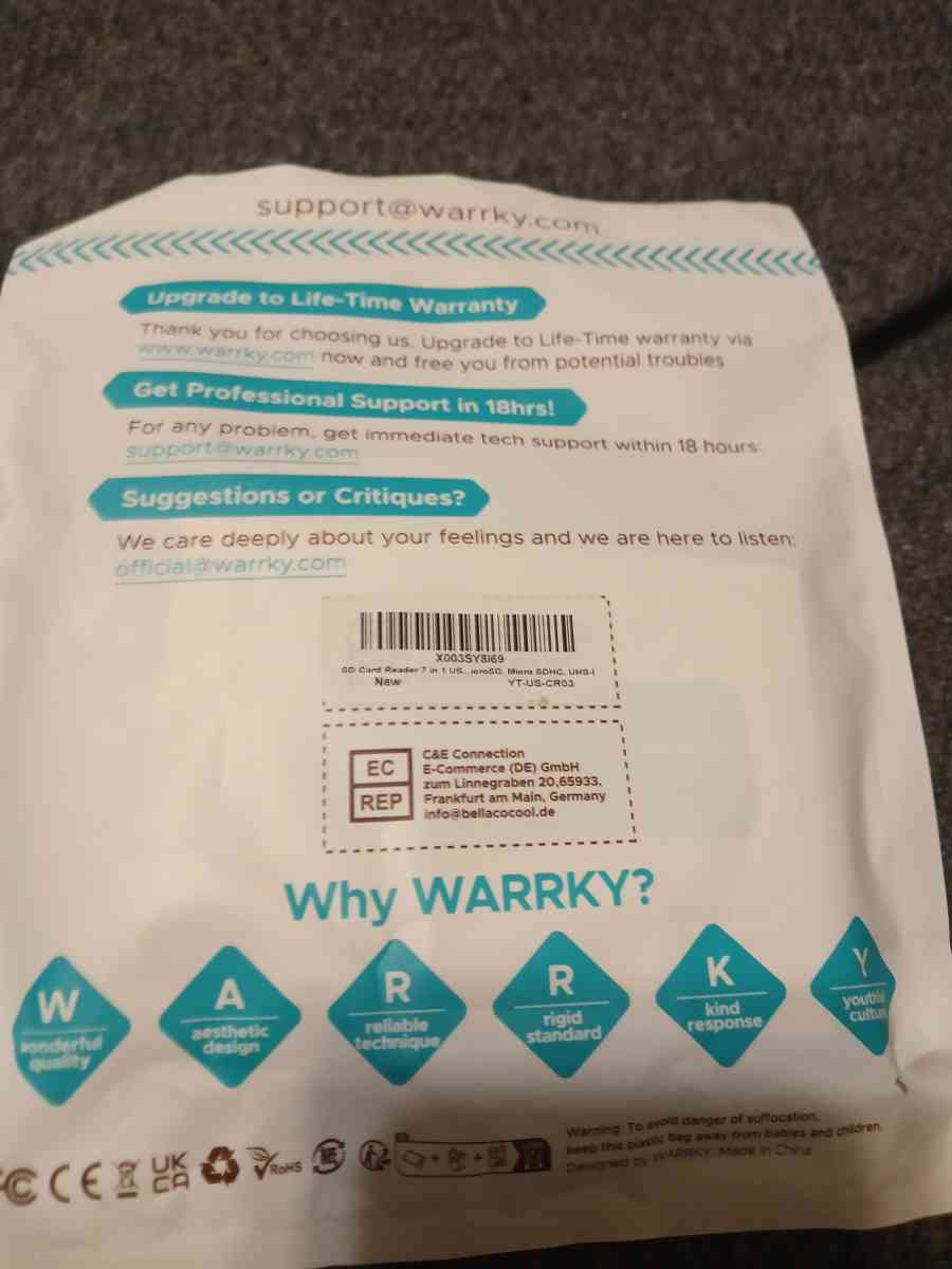 Warrky multimedia card reader