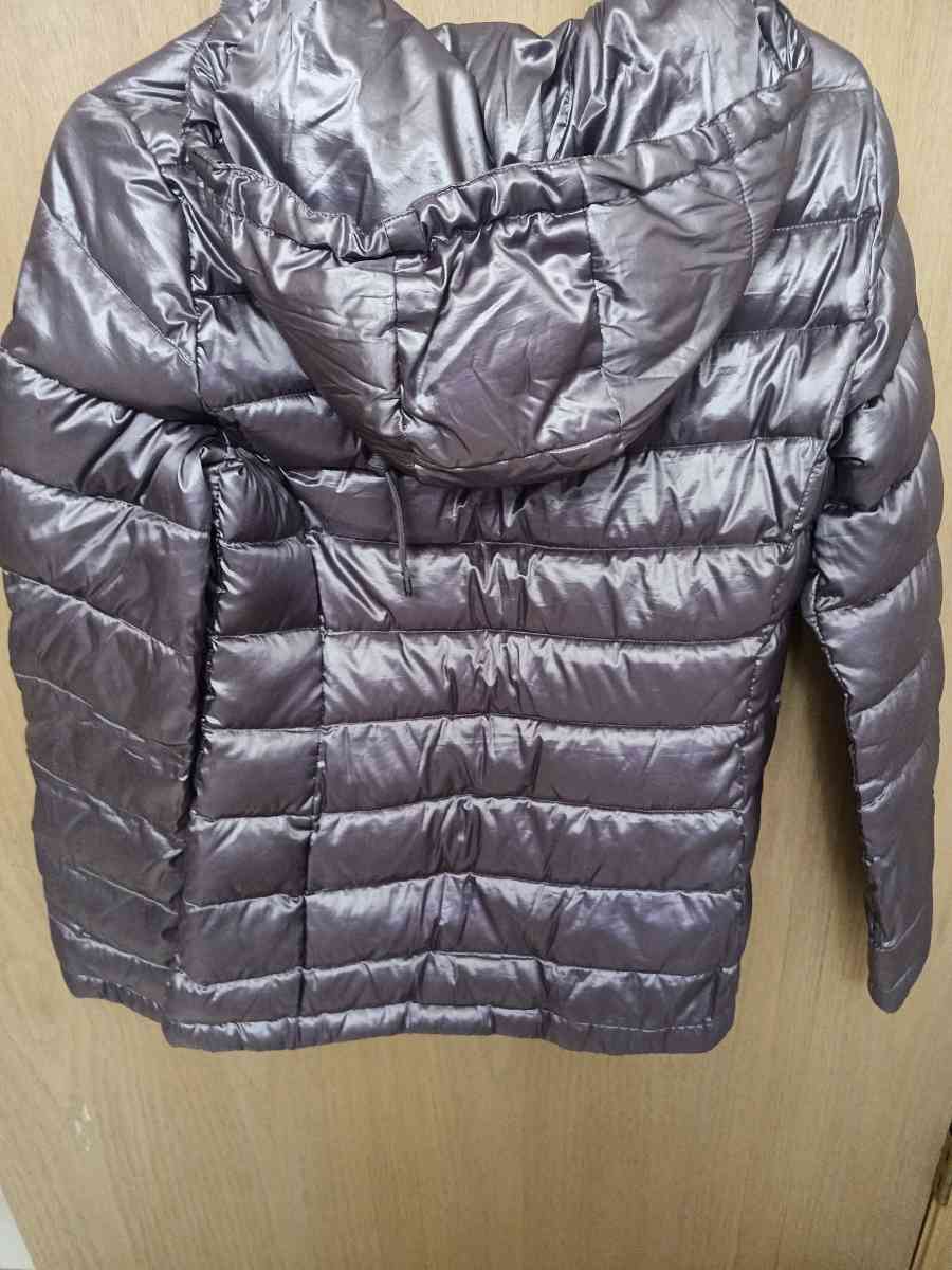 Andrew Marc XS metallic purple puffer