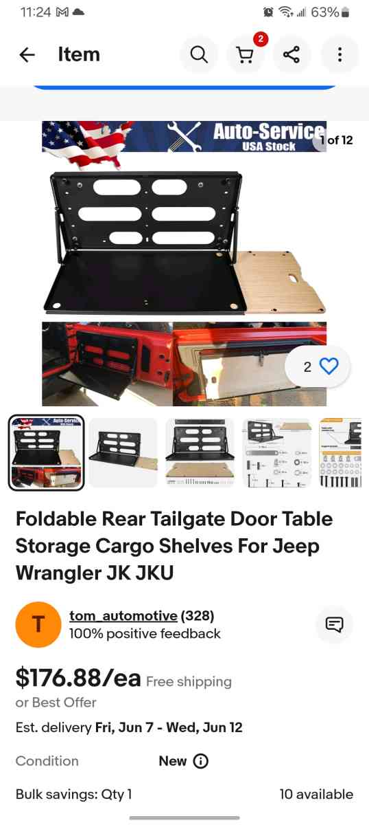Tailgate Party table for Jeep