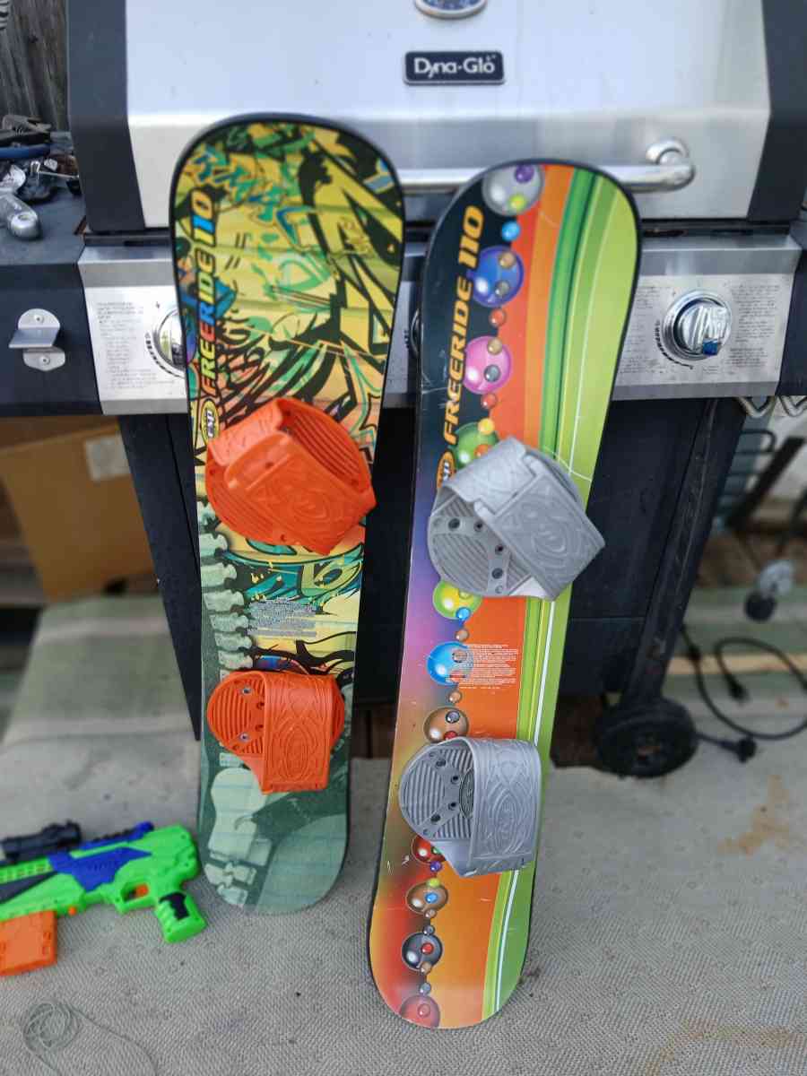 snowboards