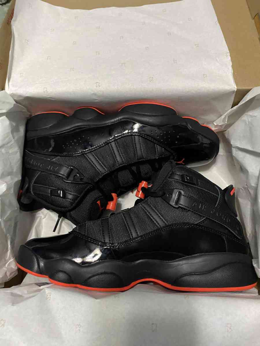 Jordan six rings black and red