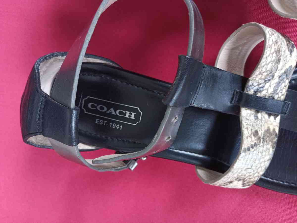 Coach snappy leather snakeskin candles size 6 5