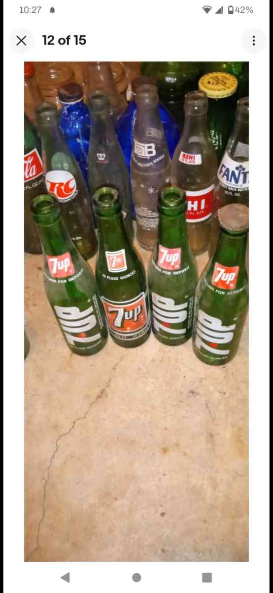 Vintage Glass Soda Bottles