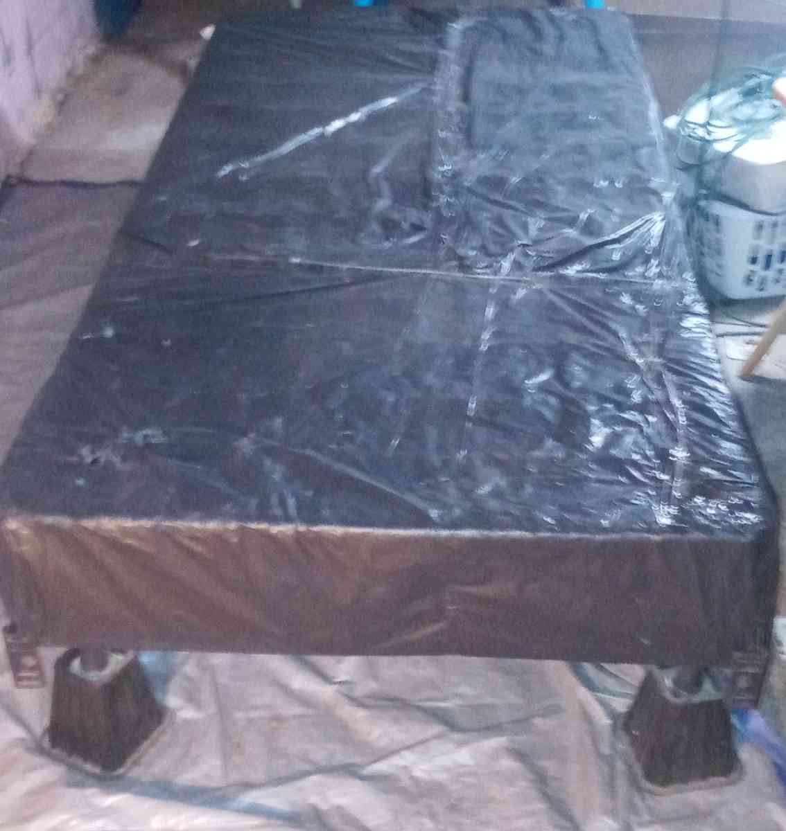 twin size bed frame and box spring