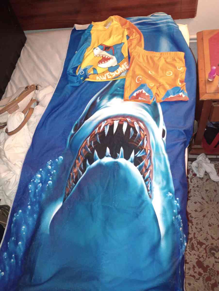 BEACH TOWEL WITH MATCHING SWIM SUIT