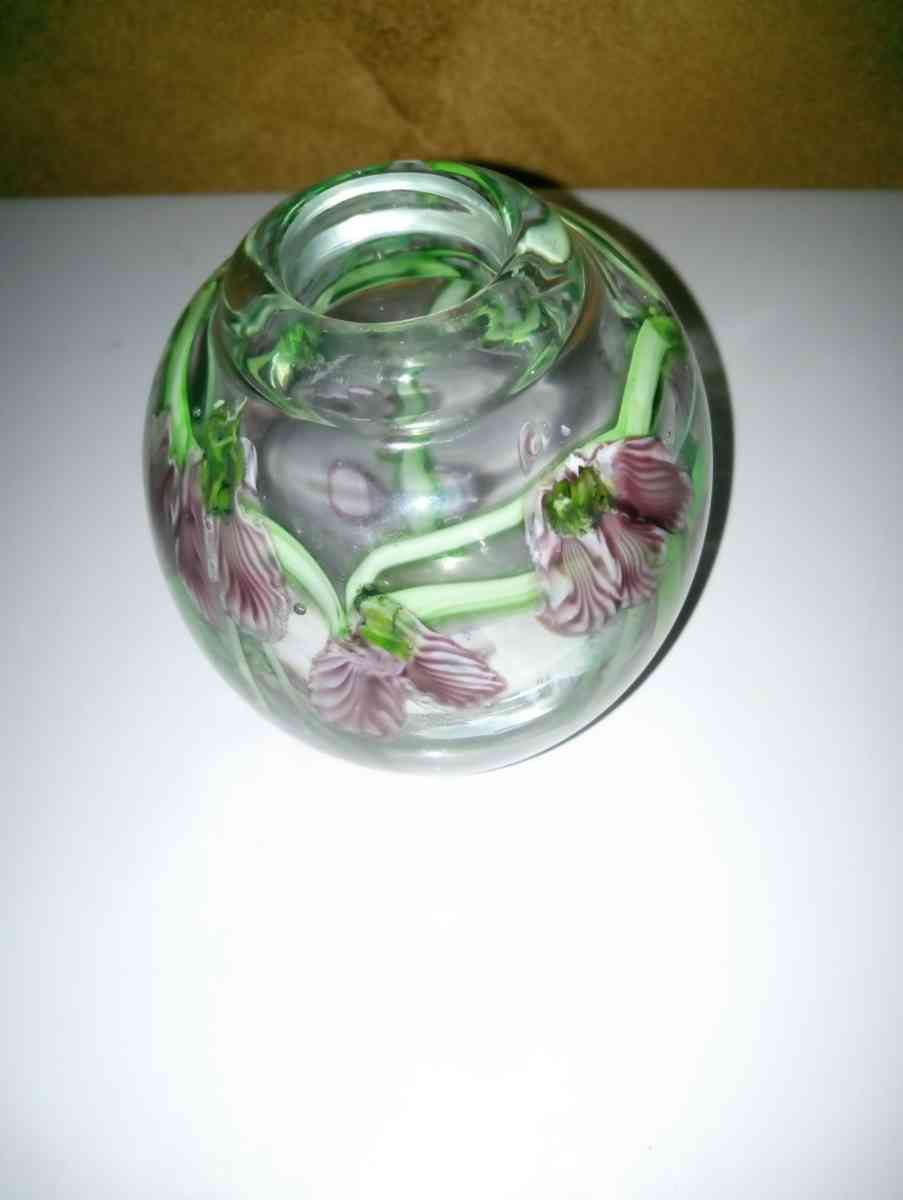 Vintage thick glass vase