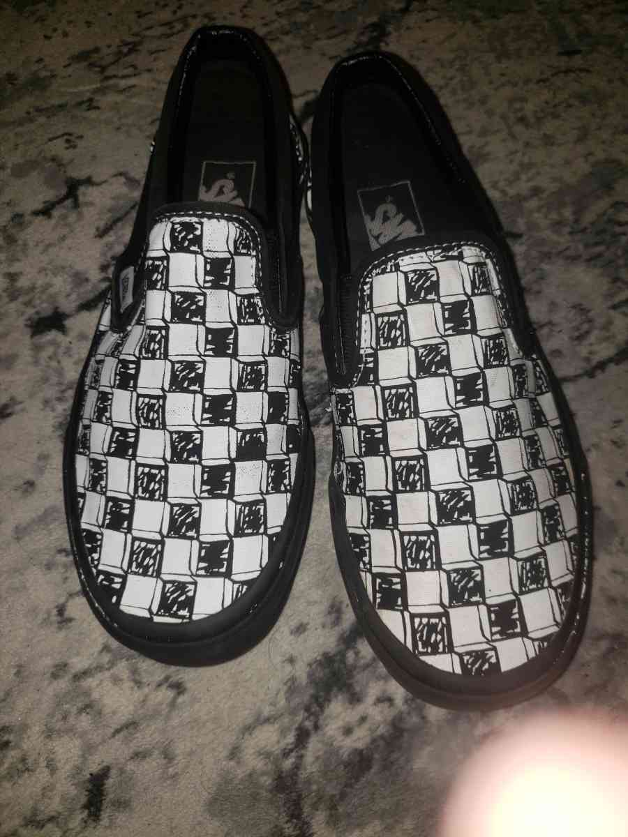 Vans unisex checkered slip on