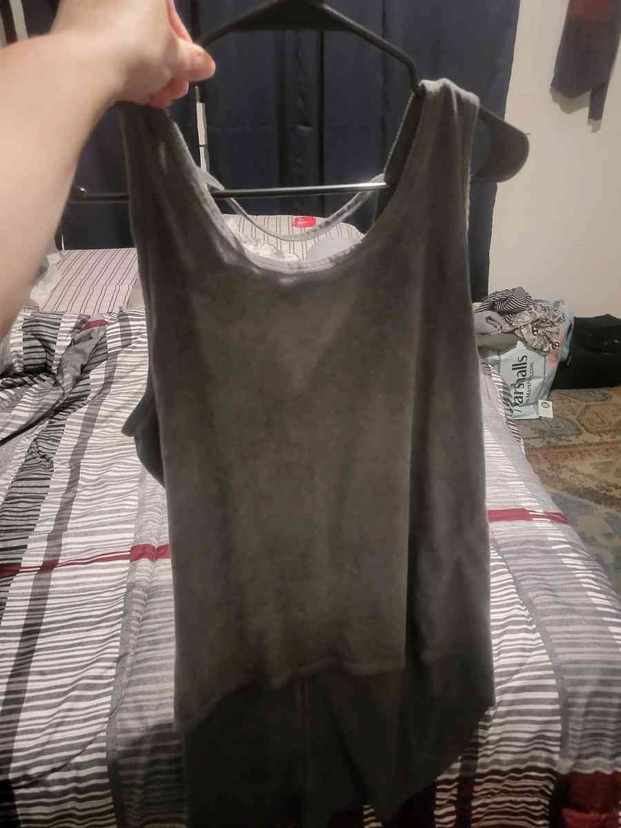 size LG Charcoal Grey Tank Top with light airy fabric