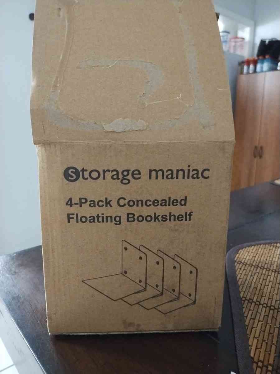 4 pk concealed metal floating shelves