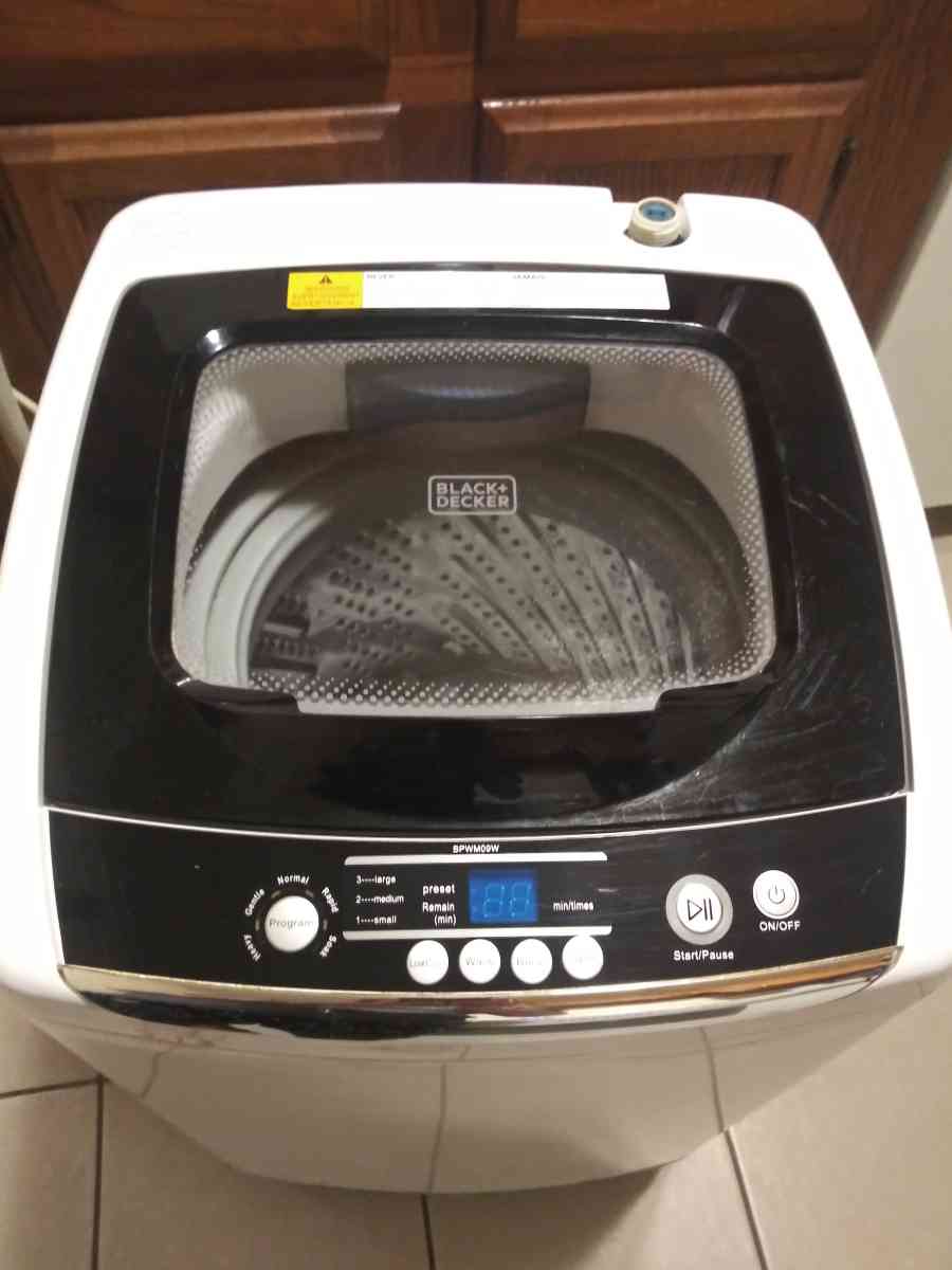 black and Decker portable washer and cart