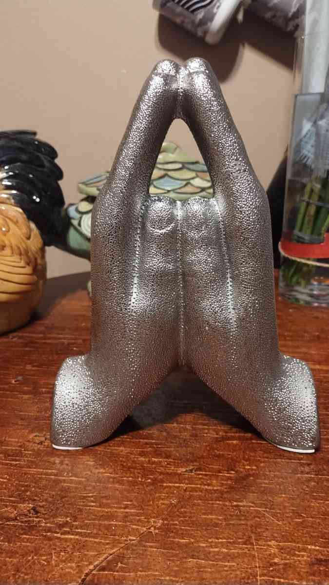 silver praying hands forever elephant