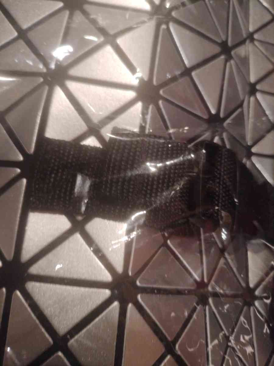 Metallic Studded Geometric Designer Backpack Bag Durable Gla