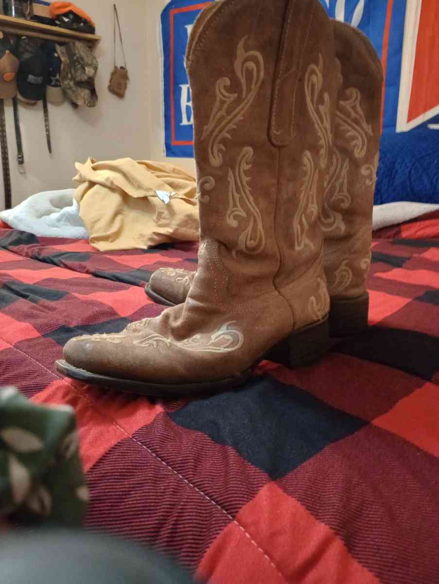 Womens Western Square Toe Boots Size 7