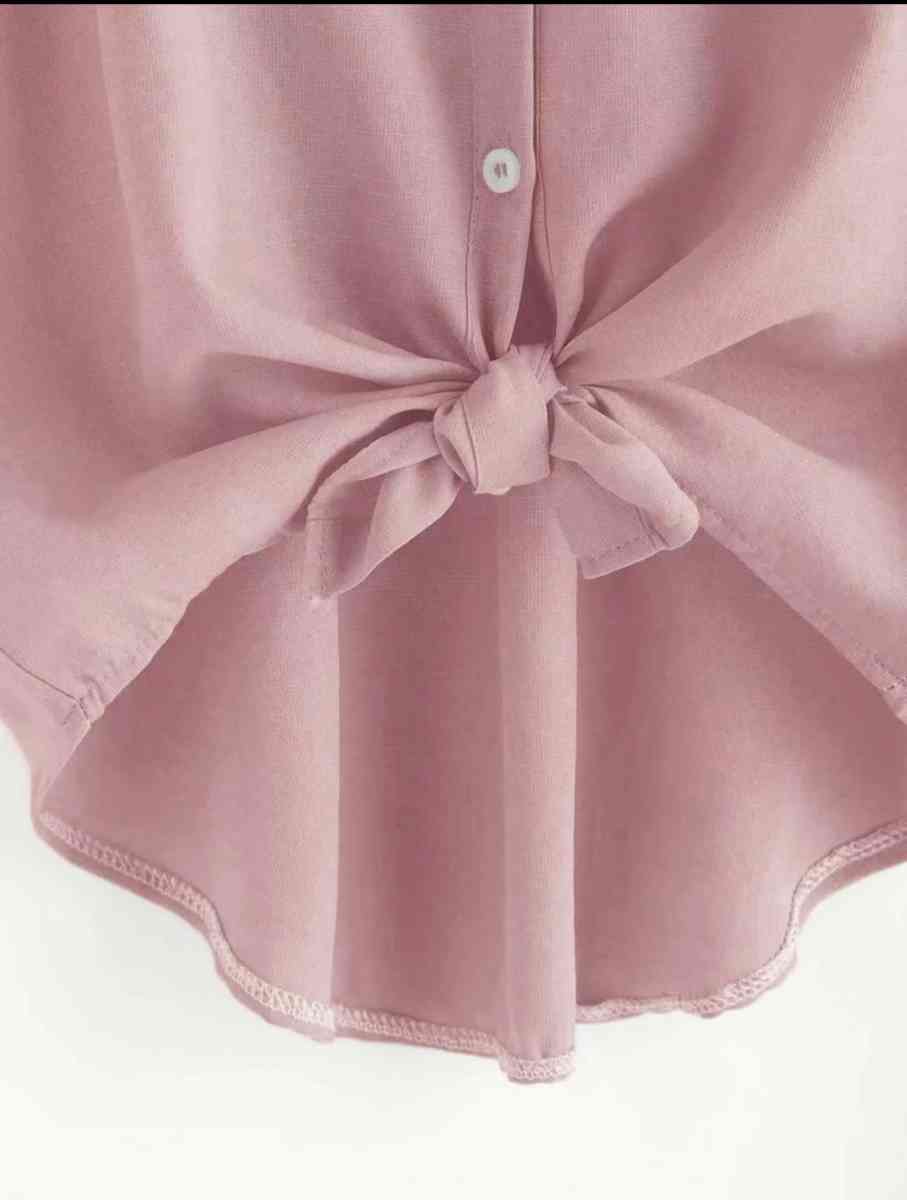 Pink Sleeve Button Front Shirt