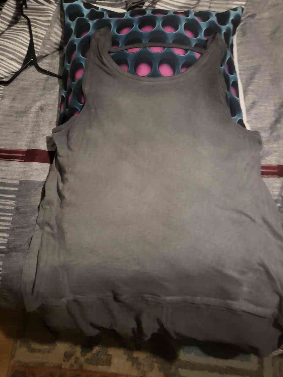 size LG Charcoal Grey Tank Top with light airy fabric