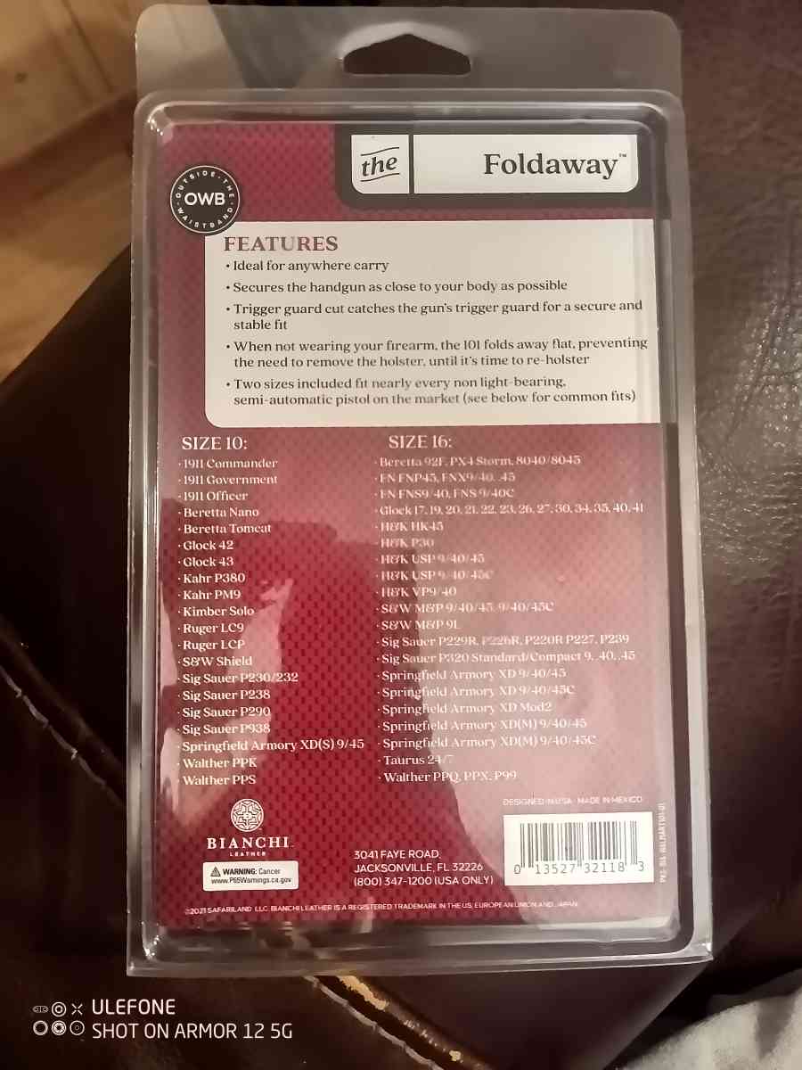 Bianchi Foldaway Holster