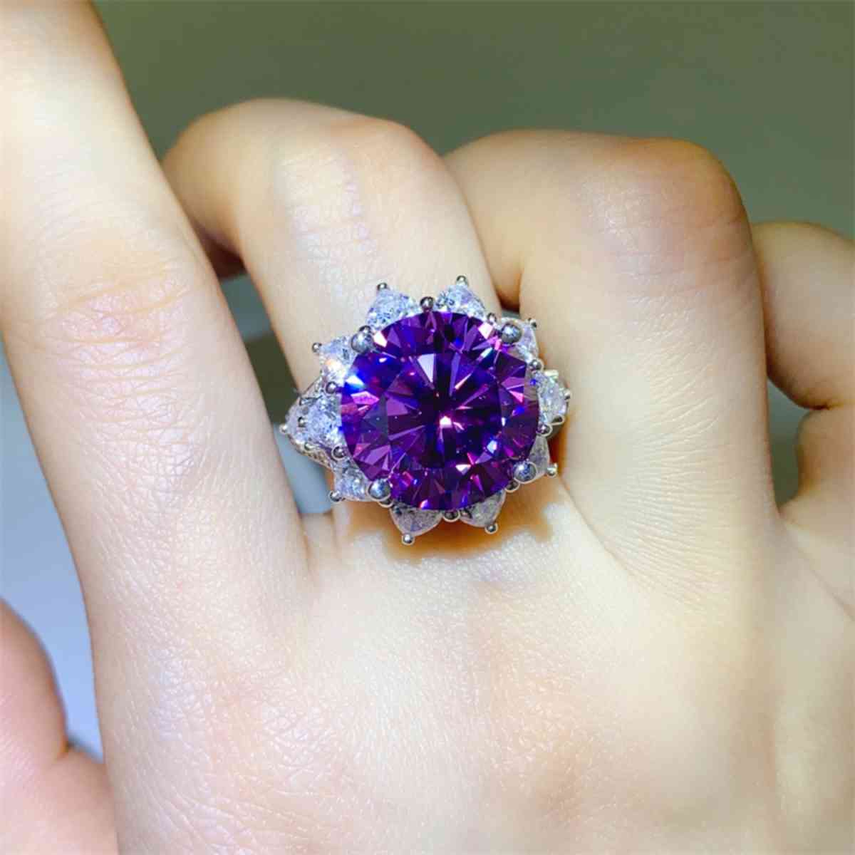 Moissanite Flower Shape Ring