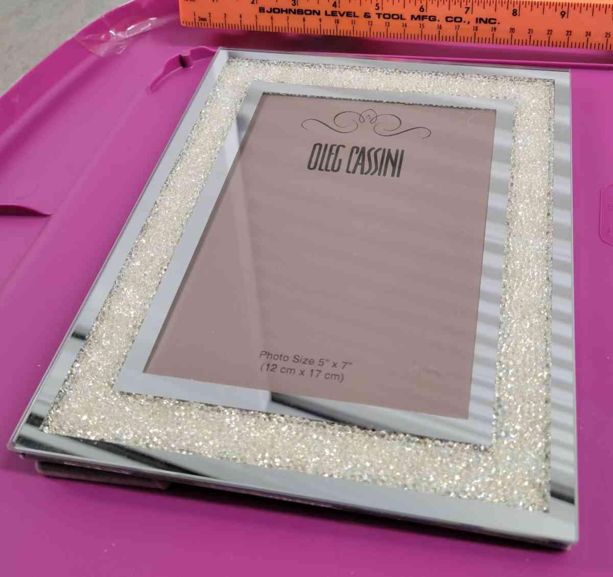 Oleg Cassini Ice Crystals 5 x 7 Picutre Frame