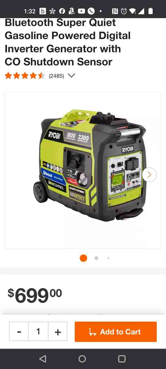 Ryobi blue generator 6