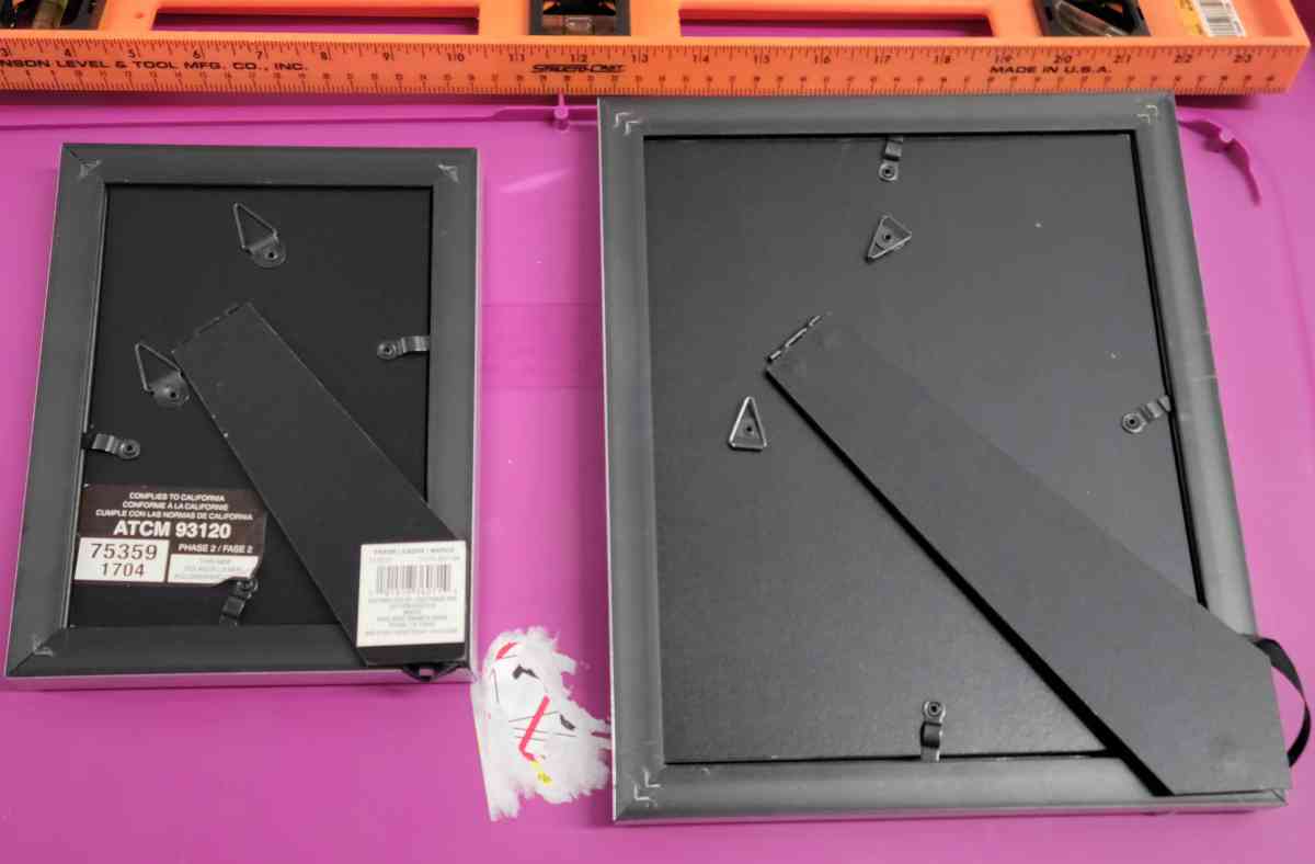 2 Contemporary Style Mirrored Picture Frames 5x7 and 8x10