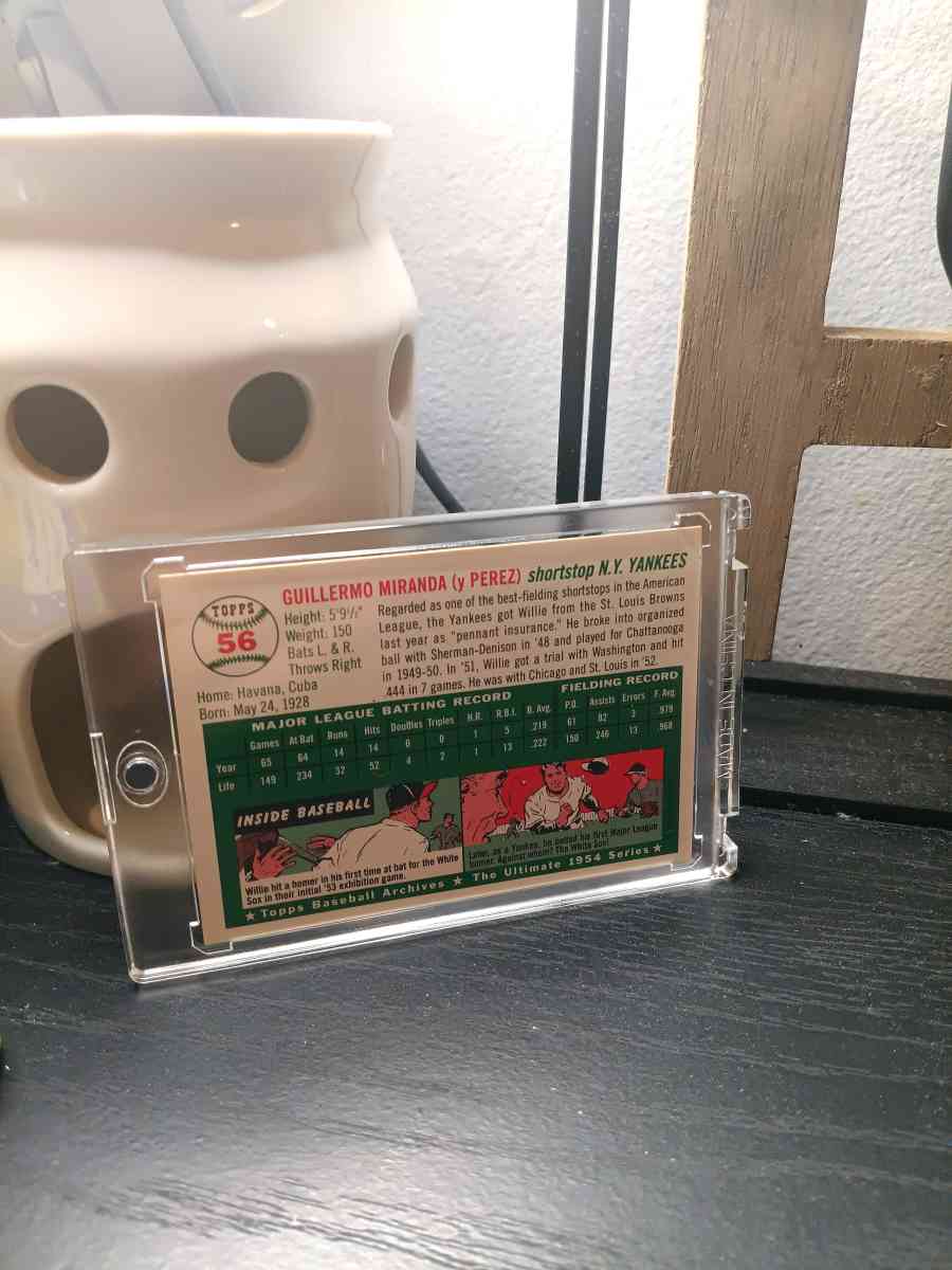 1954 Willie Miranda New York Yankees