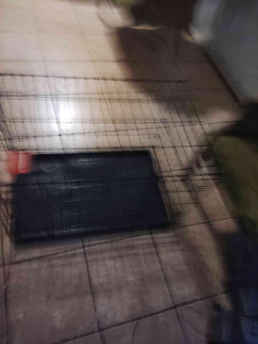 a black puppy cage for baby dogs