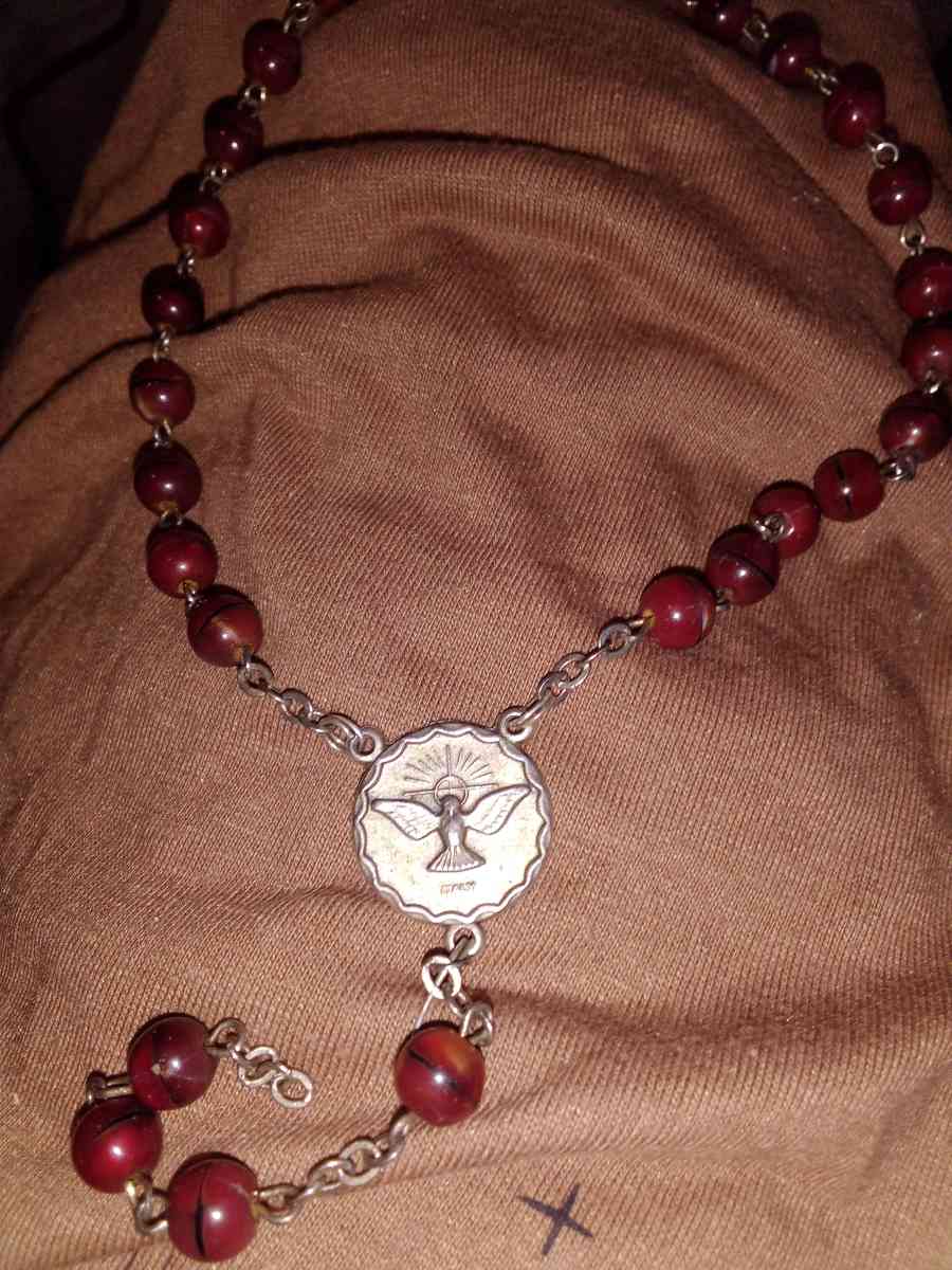 vintage Italian beaded and putter rosary