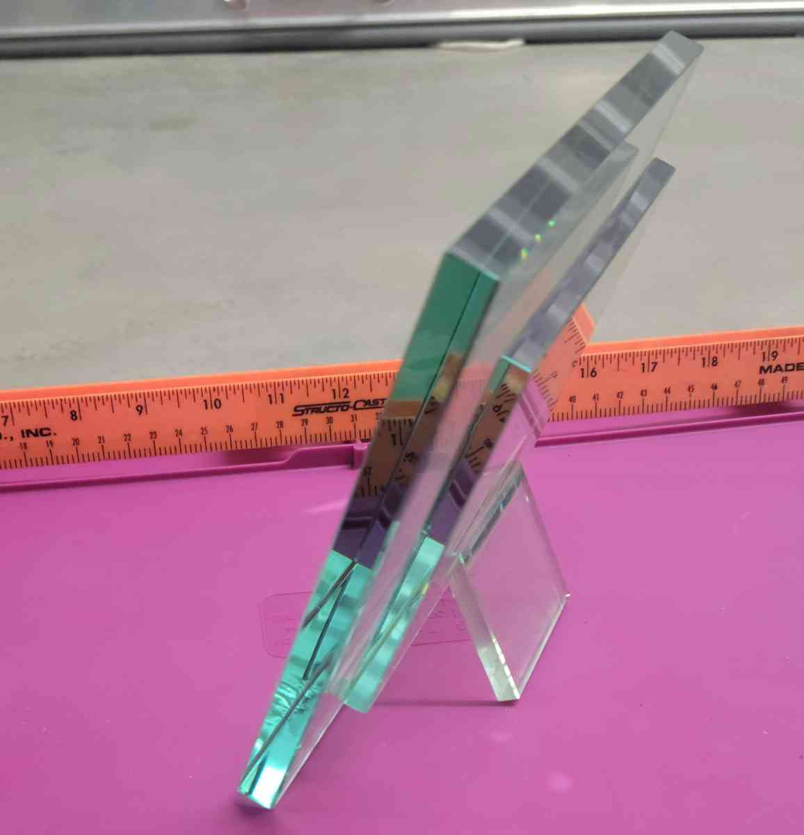 6x4 Modern Heavy Glass Sixtress Freestanding Tabletop Pictur