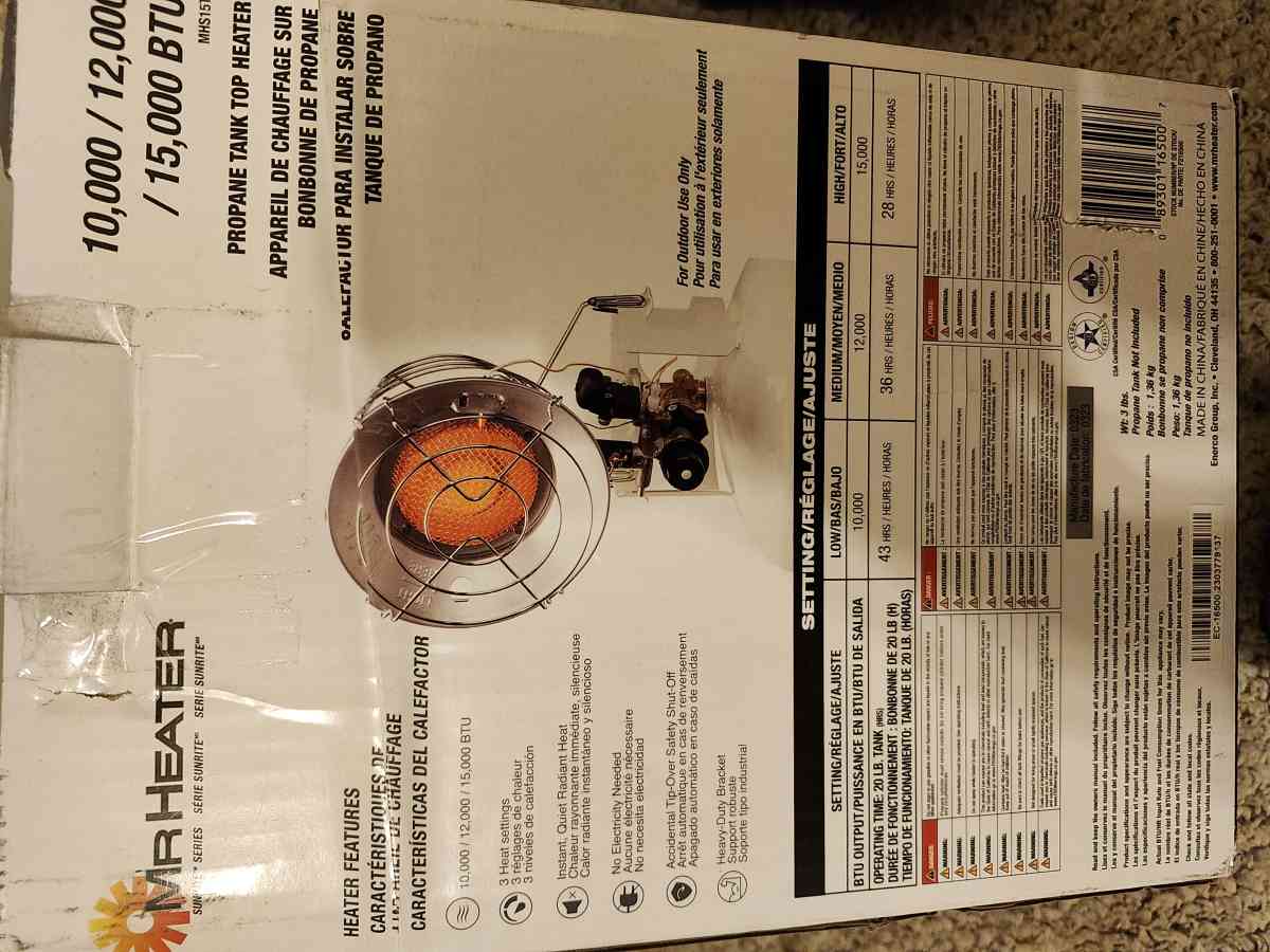 Mr heater 10 12 15 thousand btu propane tank top heater