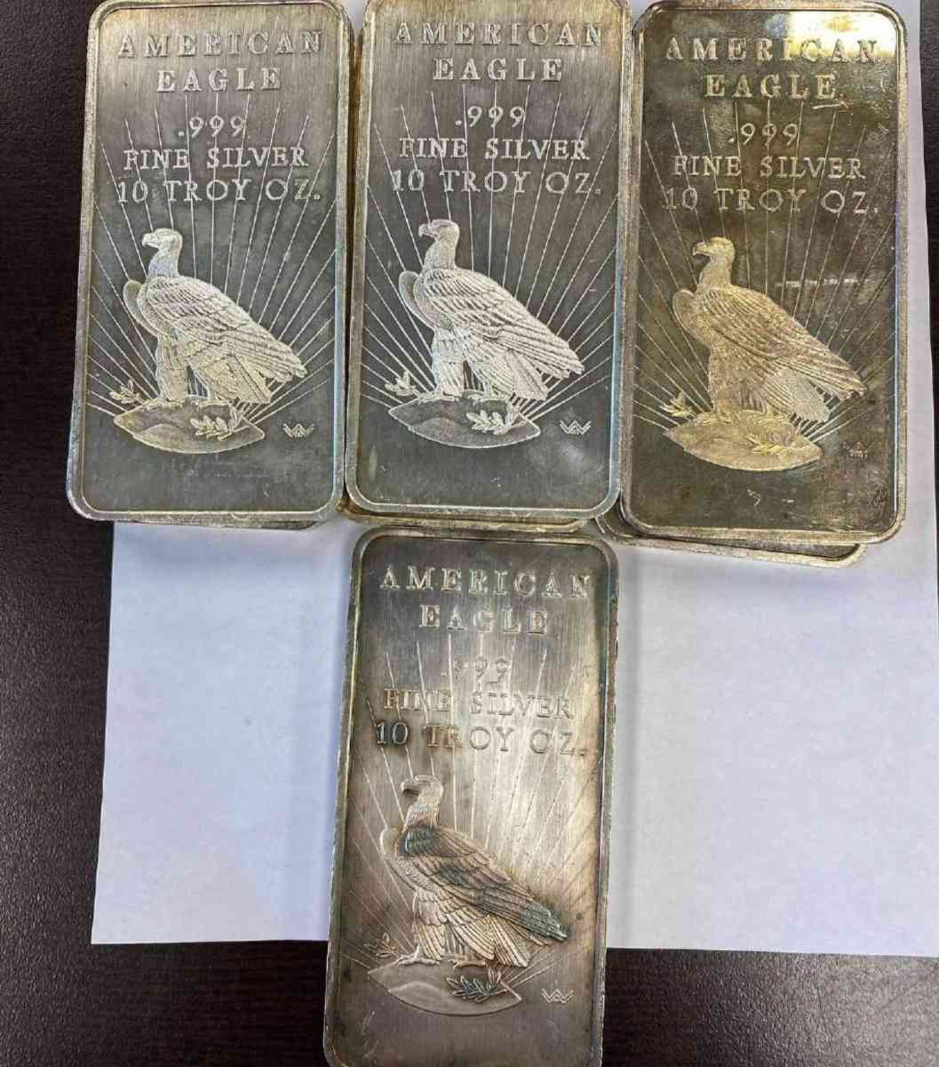 world wide mint American eagle vintage 10oz bars