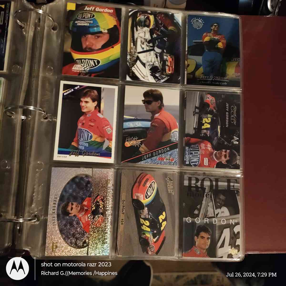 Dale Earnhardt and Junior Gordon Petty memorabilia