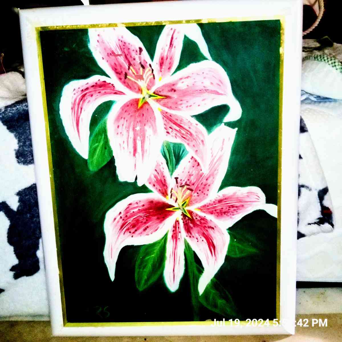 hibiscus in tropics painting