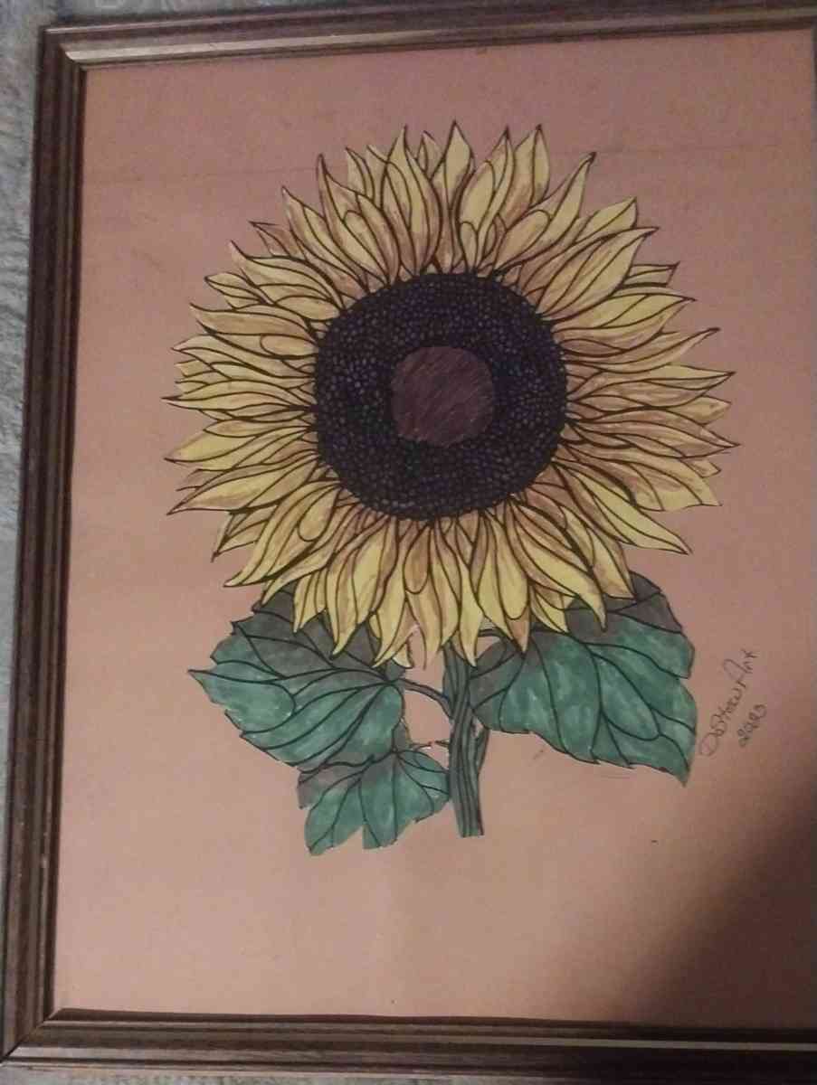 framed artwork I created signed and dated