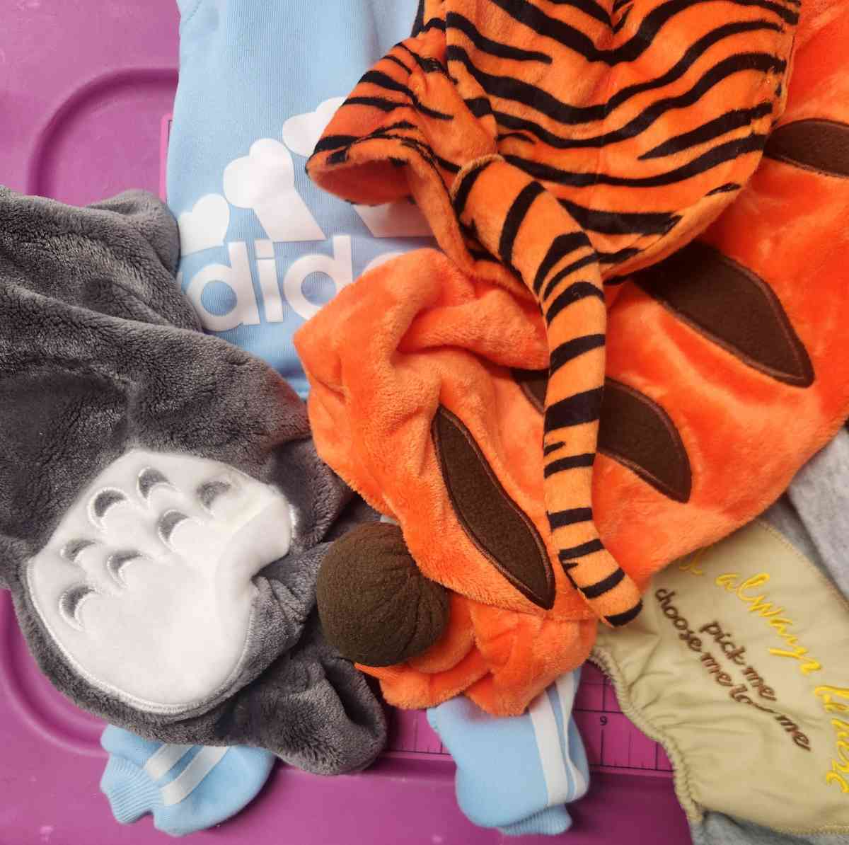 Pet Dog Lot of 5 Full Length Outfits Never Worn SZs ML